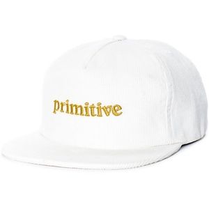 Primitive Good For Life White Corduroy Snapback Hat